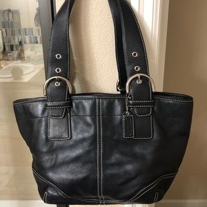 Coach black small tote